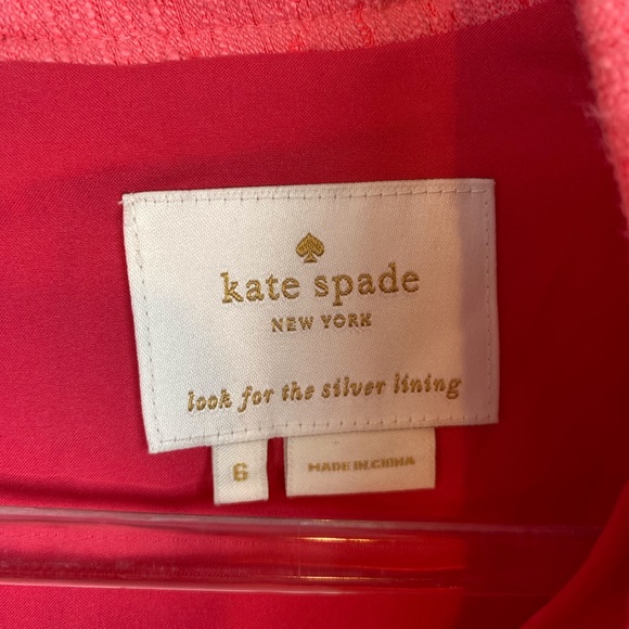 KATE SPADE Gwendolyn Dress Havana Super Coral Size 6 - Picture 11 of 13